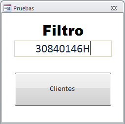 Access Filtro Texto