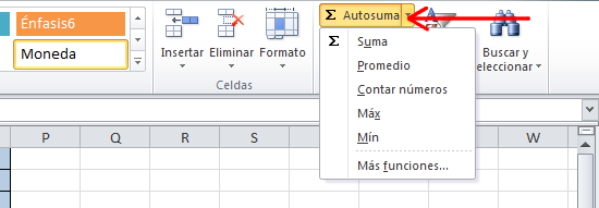 Microsoft Excel - Autosuma