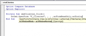 Microsoft Access - OpenForm