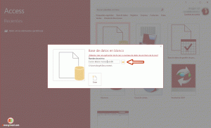 Microsoft Access-Pantalla de inicio